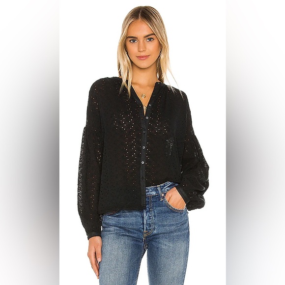 [Free People] Maddison Eyelet Blouse - Picture 1 of 7